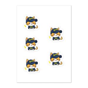 Drone Pilot Cat Stickers