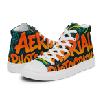 Men's Aerial Photography High Top Canvas Shoes