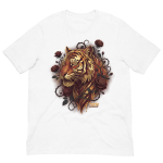 Golden Tiger & Rose Graphic T-Shirt - Image 9