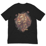 Golden Tiger & Rose Graphic T-Shirt