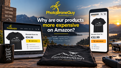 Why are PhotoDroneGuy products more expensive on Amazon?